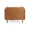 39" Vintage Brown Faux Leather Lounge Chair with Polyester and PU Leather Upholstery, Solid Wood Frame and Steel Legs, Perfect for Living Room