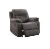 Contemporary Motion Recliner Chair 1pc Glider Rocker Recliner Living Room Furniture Slate Blue Breathable Leatherette