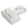 109*68" Modular Sectional Living Room Sofa Set, Modern Minimalist Style Couch, Upholstered Sleeper Sofa for Living Room, Bedroom, Salon