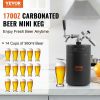 VEVOR Beer Growler Tap System, 170Oz 5L Mini Keg, 304 Stainless Steel Pressurized Beer Growler, Keg Growler with Pressure Display