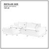 Sectional Couch corduroy Covers 2 pcs L Shape Sectional Sofa Couches for Living Room, Bedroom, Salon, 2 PC Free Combination,
Grey.