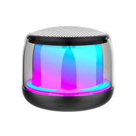 Bluetooth Wireless Speaker High Portable Powerful Boombox Sound Box Music Player Outdoor LED Light Handfree Mini Speakers (Color: Black)