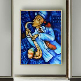 Hand Painted Oil Painting Abstract Wall Painting- musician Portrait Oil Painting On Canvas - Wall Art Picture -Acrylic Texture Home Decor (Style: 01, size: 150X220cm)