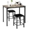 Small Space Kitchen Bar Furniture 3 Pieces Dining Table Set