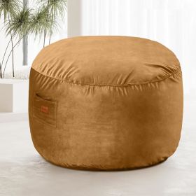 RAINBEAN Bean Bag Chair,Deluxe Velvet Super Soft Lazy Sofa Fur with Memory Foam Filled (Color: blown)