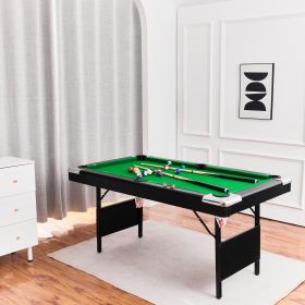 5.5FT Billiard Table, 1.67M pool table,billiards,5.5FT game table,Children's game table,table games,family movement, children's billiard table (Color: as  pic)