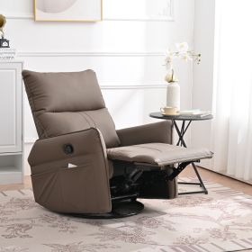 Rocking Recliner Chair,360 Degree Swivel Nursery Rocking Chair,Glider Chair,Modern Small Rocking Swivel Recliner Chair for Bedroom (Color: as Pic)