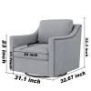 360 Degree Swivel Armchair Cotton linen skin-friendly fabric Ergonomic design Brass nail decorative armchair Living room chairs Bedroom chairs Living