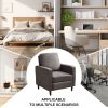 Mid-Century Accent Chair ,Modern Linen Fabric Armchair for Living Room,Double side pockets,, comfortable and padded reading feature sofa chair