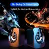 Computer Desktop Speaker Computer Speaker HIFI Stereo Microphone USB Cable Desktop Computer Speaker With LED Light Christmas Gift For Women/Kids/Child