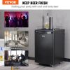 VEVOR Beer Kegerator, Single Tap Draft Beer Dispenser, Full Size Keg Refrigerator With Shelves, CO2 Cylinder, Drip Tray & Rail