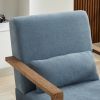 30.3"W Swivel Modern Upholstered Accent Chair with Solid Wood Armrests and 360 Degree Comfy Lounge Reading Chair, Side Armchair for Hotel, Bedroom