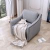 360 Degree Swivel Armchair Cotton linen skin-friendly fabric Ergonomic design Brass nail decorative armchair Living room chairs Bedroom chairs Living