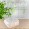 Wireless Bluetooth Speaker Charging 5W With LED Clock Alarm Function FM Radio Speaker