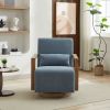 30.3"W Swivel Modern Upholstered Accent Chair with Solid Wood Armrests and 360 Degree Comfy Lounge Reading Chair, Side Armchair for Hotel, Bedroom