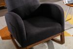 COOLMORE Rocking Chair, Modern Glider Chair, Recliner Armchair with Wood Legs and Side Pocket