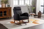 COOLMORE Rocking Chair, Modern Glider Chair, Recliner Armchair with Wood Legs and Side Pocket