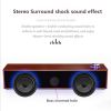 Portable Wooden Wired Bluetooth 5.0 Desktop Speaker Subwoofer Sound Bar Sound Bar Hifi Stereo Card Multimedia Audio Music Center