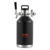 VEVOR Beer Growler Tap System, 128Oz 4L Mini Keg, 304 Stainless Steel Pressurized Beer Growler, Keg Growler with Pressure Display