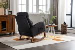 COOLMORE Rocking Chair, Modern Glider Chair, Recliner Armchair with Wood Legs and Side Pocket