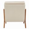 Oak Armrest Oak Upholstered Single Lounge Chair Indoor Lounge Chair Off-White