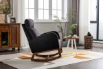 COOLMORE Rocking Chair, Modern Glider Chair, Recliner Armchair with Wood Legs and Side Pocket