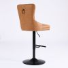 A&A Furniture,Aged and Retro PU Swivel Barstools Adjusatble Seat Height from 26-33 Inch