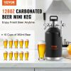 VEVOR Beer Growler Tap System, 128Oz 4L Mini Keg, 304 Stainless Steel Pressurized Beer Growler, Keg Growler with Pressure Display