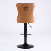 A&A Furniture,Aged and Retro PU Swivel Barstools Adjusatble Seat Height from 26-33 Inch